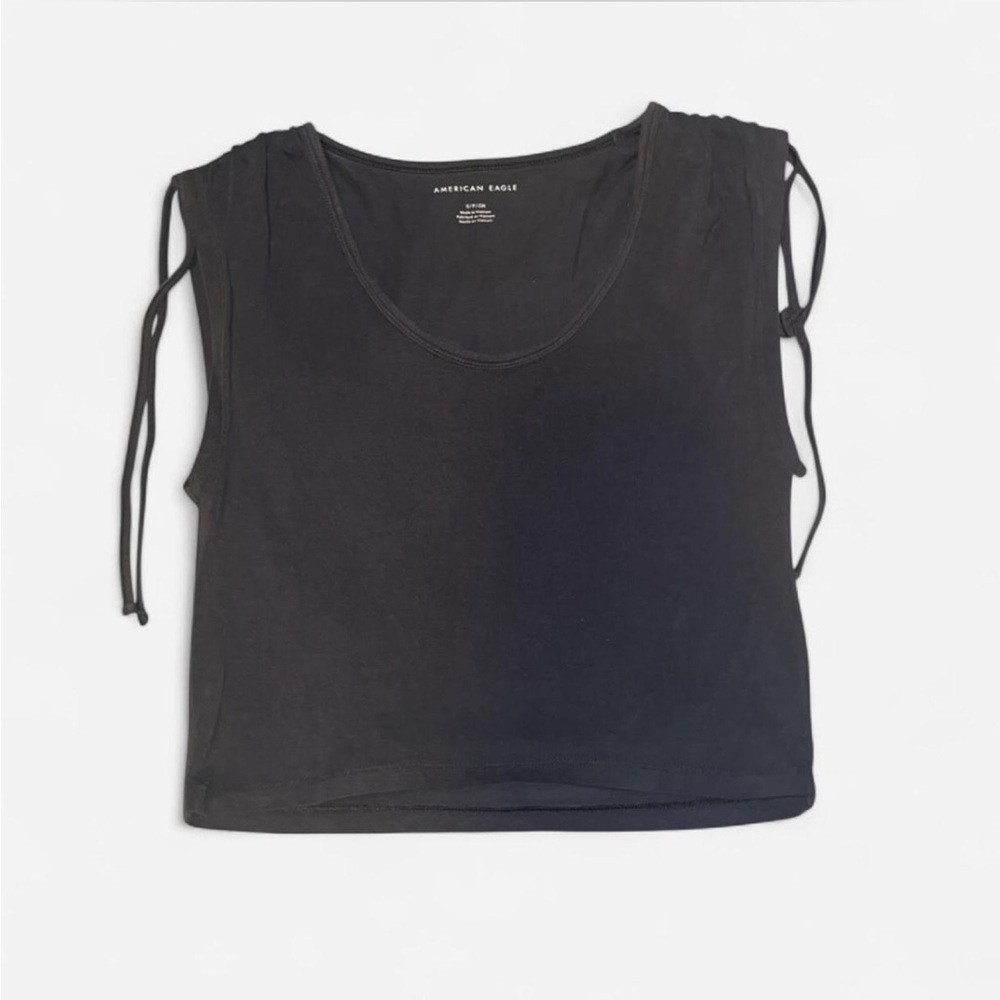 American Eagle Outfitters dark grey Muscle Tee